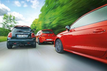 Audi S1, Mini JCW, Opel Corsa OPC, Ausfahrt