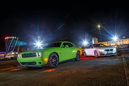 Dodge Challenger R/T, BMW M4 Coup, Frontansicht
