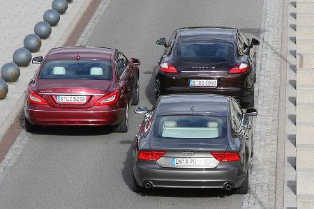 03/11 aumospo 07/2011 Mercedes CLS 350, Audi A7 3.0 TFSI Quattro, Porsche Panamera