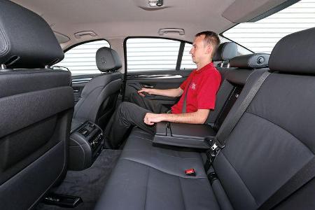 BMW 520d, Rücksitz, Beinfreiheit