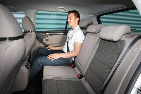VW Golf 1.2 TSI Comfortline, Rücksitz, Beinfreiheit