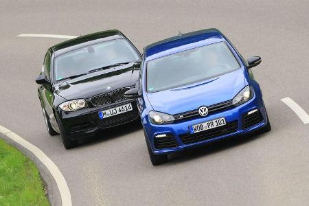 VW Golf R, BMW 135i Coupé