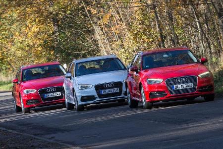 Audi A3 e-tron, Audi A3 2.0 TDI, Audi A3 1.8 TFSI, Frontansicht