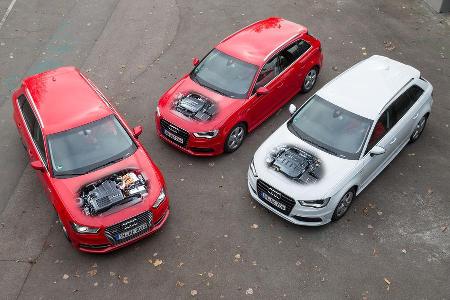 Audi A3 e-tron, Audi A3 2.0 TDI, Audi A3 1.8 TFSI, Motor