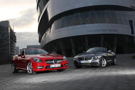 BMW Z4 28i, Mercedes SLK 250