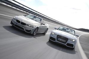 Audi RS 5 Cabriolet, BMW M4 Cabrio, Frontansicht