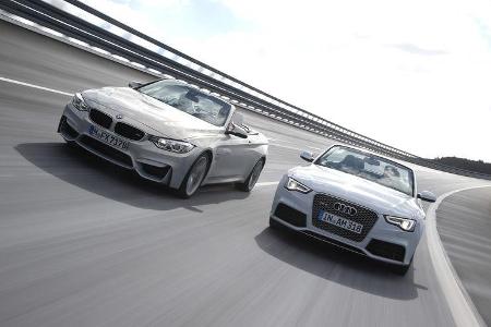 Audi RS 5 Cabriolet, BMW M4 Cabrio, Frontansicht