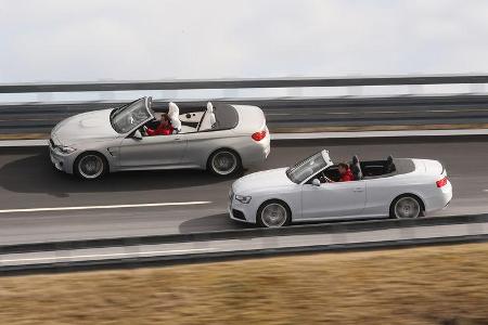 Audi RS 5 Cabriolet, BMW M4 Cabrio, Seitenansicht