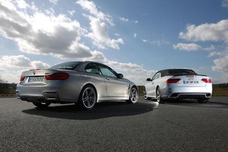 Audi RS 5 Cabriolet, BMW M4 Cabrio, Heckansicht