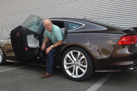 Audi S7 Sportback, Einsteigen, Rücksitz