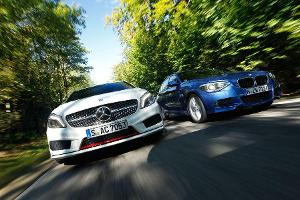 BMW 125i, Mercedes A 250 Sport, Frontansicht
