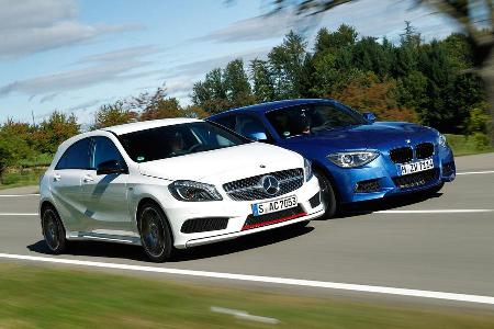 BMW 125i, Mercedes A 250 Sport, Frontansicht