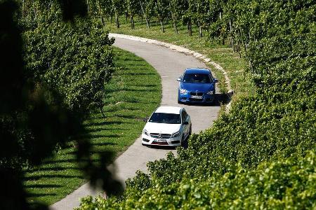 BMW 125i, Mercedes A 250 Sport, Frontansicht