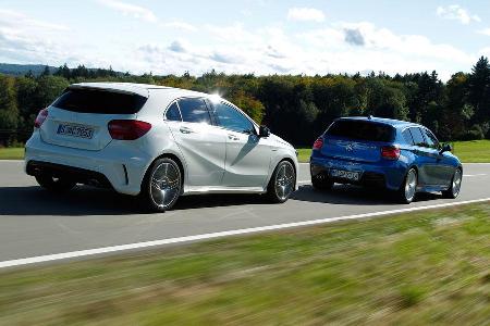 BMW 125i, Mercedes A 250 Sport, Heckansicht