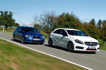 BMW 125i, Mercedes A 250 Sport, Seitenansicht