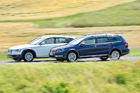 VW Passat Alltrack 2.0 TDI 4Motion, Audi A4 Allroad Quattro 2.0 TDI, Seitenansicht