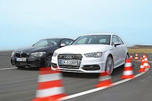Audi S3 2.0 TFSI, BMW M135i x-Drive, Frontansicht