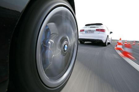 Audi S3 2.0 TFSI, BMW M135i x-Drive, Heckansicht