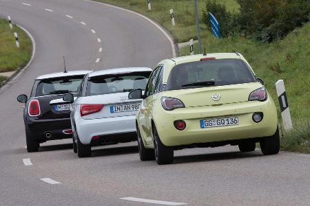 Audi A1 1.4 TFSI, Mini Cooper, Opel Adam 1.0 DI Turbo