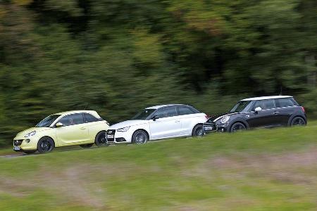 Audi A1 1.4 TFSI, Mini Cooper, Opel Adam 1.0 DI Turbo