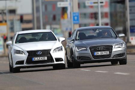 Audi A8 4.0 TFSI quattro, Lexus LS 600h F-Sport, Frontansicht