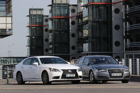 Audi A8 4.0 TFSI quattro, Lexus LS 600h F-Sport, Frontansicht