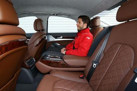 Audi A8 4.0 TFSI quattro, Rücksitz, Beinfreiheit