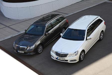 Mercedes E 300 T Bluetec Hybrid, Mercedes E 250 CDI T, von oben