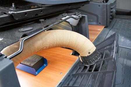 Ausströmer aus den Sitzkonsolen beim Hymer Exsis-t