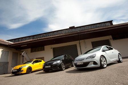 Ford Focus ST, Opel Astra OPC, Renault Megane R.S.