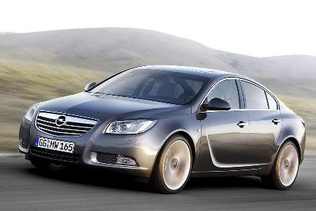 Opel Insignia: Der Nachfolger des Vectra wirkt deutlich runder und dynamischer, seine Form ist von der GTC-Coupé-Studie insp...