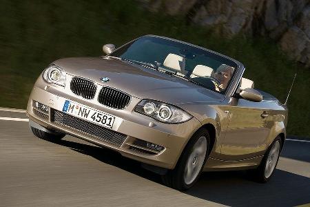 BMW 1er Cabrio: Kompakter 2+2-Sitzer mit klassischem Stoffverdeck,auch mit Diesel.