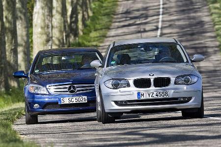 Konzeptvergleich: Mercedes CLC mit Kompressor-Antrieb gegen BMW Sauger.
