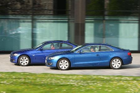 BMW setzt auf einen Zweiliter-Sauger, Audi macht seinem 1,8-Liter mit einem Turbolader Beine.