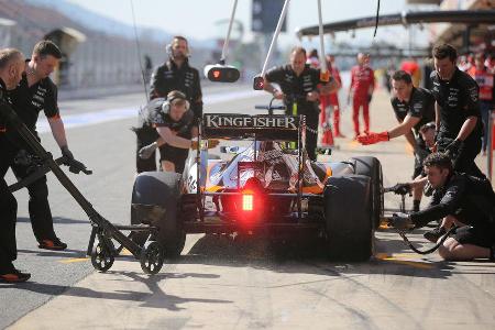 Sergio Perez - Force India - Formel 1 - Test - Barcelona - 2. Mrz 2016