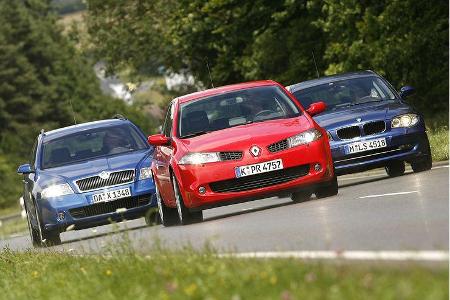 BMW 120d, Renault Mégane Sport 2.0 dCi, Skoda Octavia RS 2.0 TDI