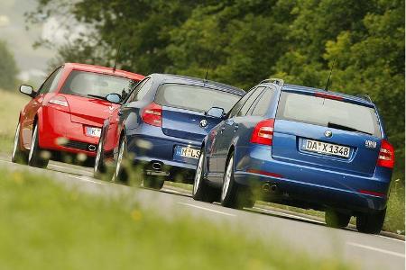 BMW 120d, Renault Mégane Sport 2.0 dCi, Skoda Octavia RS 2.0 TDI