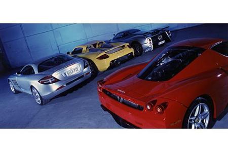 Vier Supersportwagen im Vergleich