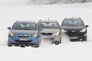 Skoda Octavia Combi 2.0 TDI Elegance, Peugeot 308 SW HDi FAP 140 Platinum, Opel Astra Sports Tourer 2.0 CDTi Sport