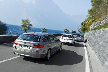 Audi A6, Mercedes E 200, BMW 520i