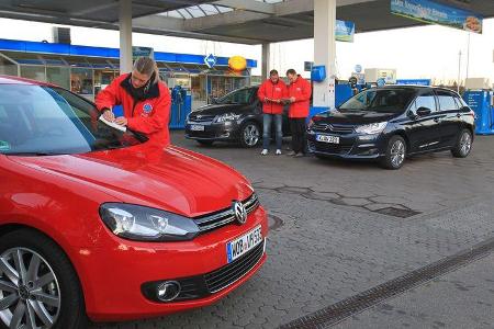 VW Golf, Citroen C4, Toyota Auris