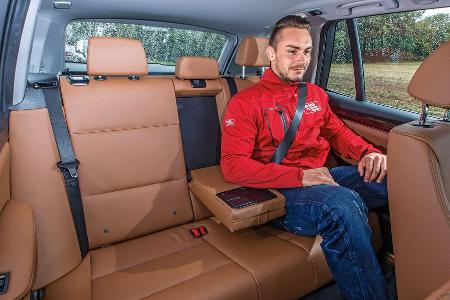 BMW X3, Fondsitz, Beinfreiheit