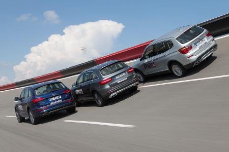 Audi Q5 2.0 TDI Quattro, BMW X3 xDrive 20d, Mercedes GLC 250 d 4Matic