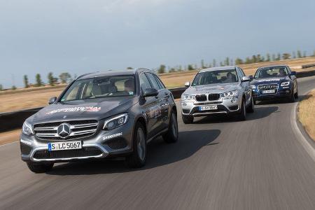 Audi Q5 2.0 TDI Quattro, BMW X3 xDrive 20d, Mercedes GLC 250 d 4Matic