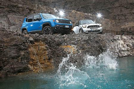 Jeep Renegade, Mini Countryman, Impression, Frontansicht