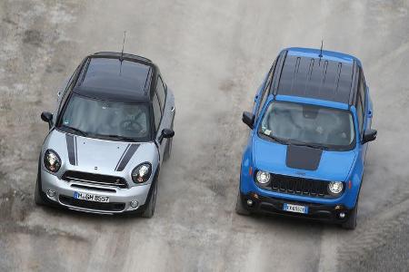 Jeep Renegade, Mini Countryman, Draufsicht