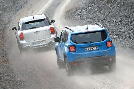 Jeep Renegade, Mini Countryman, Heckansicht