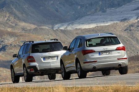 Audi Q5 2.0 TFSi Quattro und Mercedes GLK 300 4-Matic