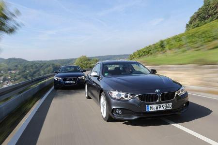 Audi A5 Coupé 2.0 TDI Quattro, BMW 420d, Frontansicht
