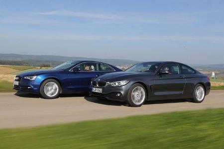 Audi A5 Coupé 2.0 TDI Quattro, BMW 420d, Seitenansicht
